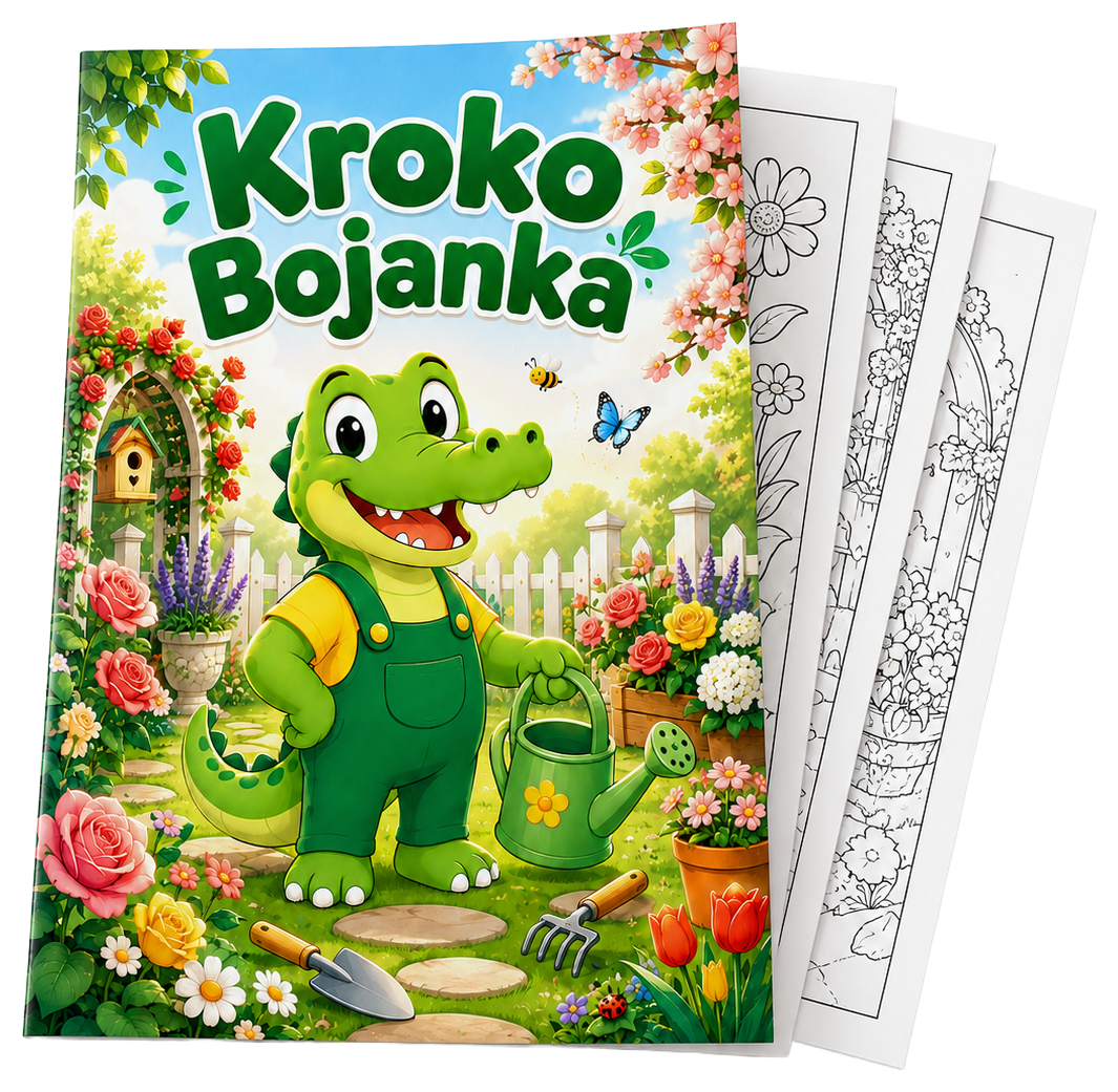 Kroko bojanka sa stranicama za bojenje